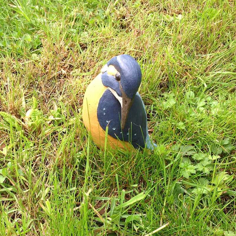 Stoneware sculpture - kingfisher - Given all things considered